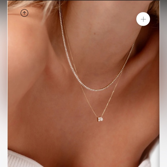 14kt White Gold Diamond Tennis Necklace 3.3ct - Picture 16 of 16